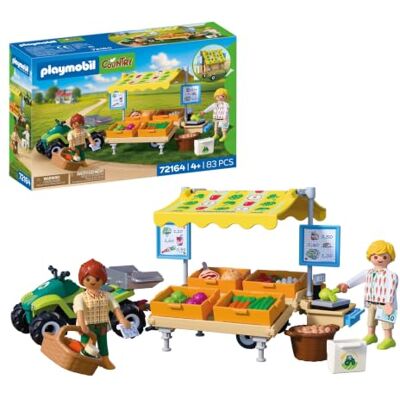 Playmobil Country Stand de marché Stand de vente mobile avec quad, produits frais et nombreux accessoires Pour les enfants à partir de 4 ans 72164 Playmobil Country Stand de marché Stand de vente mobile avec quad, produits frais et nombreux accessoires Pour les enfants à partir de 4 ans 72164