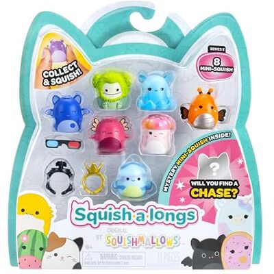 Squishmallows Squish-a-longs Mini-Squish Pack de 8 - Jouet à Collectionner Squishmallows Squish-a-longs Mini-Squish Pack de 8 - Jouet à Collectionner