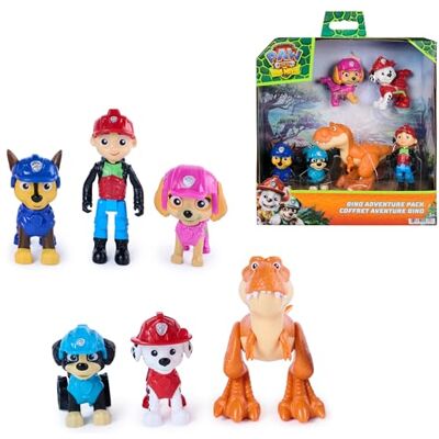 Paw Patrol Figures Dino Advnture Pack 6 personnages, lot de 6 pour missions complètes, uniformes authentiques tirées du film, jeu de fantaisie Paw Patrol Figures Dino Advnture Pack 6 personnages, lot de 6 pour missions complètes, uniformes authentiques tirées du film, jeu de fantaisie