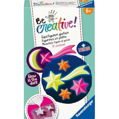 Ravensburger – Be Creative – Mini Plâtre Phosphorescent – 10 créations en plâtre – Décoration – Loisir créatif – Activité détente et créative – Dès 7 Ans – 25538 Ravensburger – Be Creative – Mini Plâtre Phosphorescent – 10 créations en plâtre – Décoration – Loisir créatif – Activité détente et créative – Dès 7 Ans – 25538