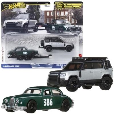 Hot Wheels Transport d'équipe de culture automobile de qualité supérieure Jaguar MK1 (2023 Land Rover Defender 110) /Toys Hot Wheels Transport d'équipe de culture automobile de qualité supérieure Jaguar MK1 (2023 Land Rover Defender 110) /Toys