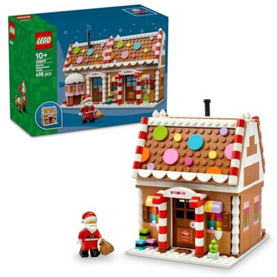 Lego La maison en pain d’épices festive 40809 Jouet pour fille dès 10 ans, décoration intérieure, activité manuelle sur le thème des fêtes, cadeau de Noël, 498 pièces Lego La maison en pain d’épices festive 40809 Jouet pour fille dès 10 ans, décoration intérieure, activité manuelle sur le thème des fêtes, cadeau de Noël, 498 pièces