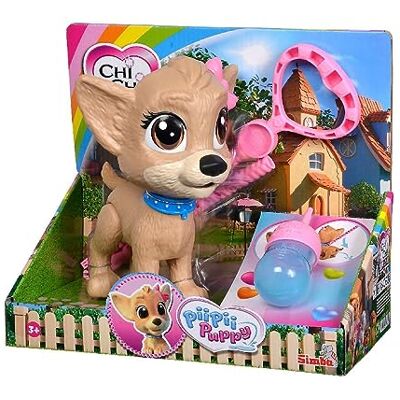 Simba Chi Chi Love Pii Pii Puppy: füttere ChiChi mit dem Fläschchen und wenn du mit ihr Gassi gehst, macht sie Pipi, 20cm, TB, 3J+ Simba Chi Chi Love Pii Pii Puppy: füttere ChiChi mit dem Fläschchen und wenn du mit ihr Gassi gehst, macht sie Pipi, 20cm, TB, 3J+