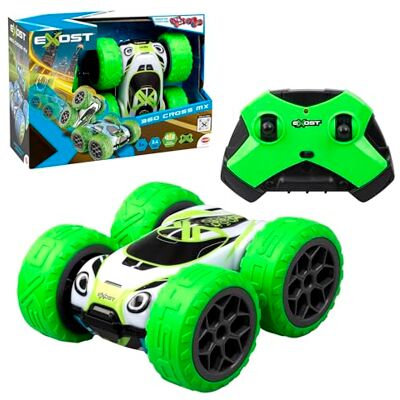 Bizak Exost 62000730-2 Cross Vert Voiture radiocommandée tout-terrain avec acrobaties 360°, roues pivotantes et batterie rechargeable, produit officiel pour enfants à partir de 5 ans Bizak Exost 62000730-2 Cross Vert Voiture radiocommandée tout-terrain avec acrobaties 360°, roues pivotantes et batterie rechargeable, produit officiel pour enfants à partir de 5 ans