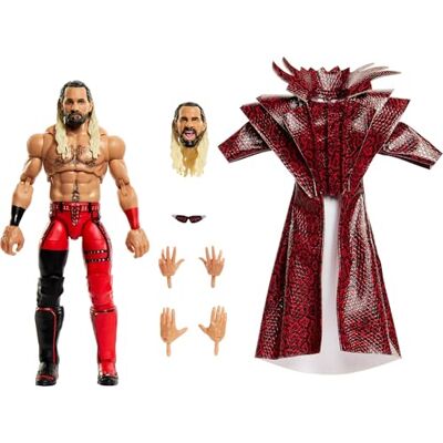 Mattel WWE Ultimate Edition Seth Rollins Figurine à collectionner avec 30 points d'articulation, accessoires tels que têtes et mains interchangeables inclus 8 ans JHV94 Mattel WWE Ultimate Edition Seth Rollins Figurine à collectionner avec 30 points d'articulation, accessoires tels que têtes et mains interchangeables inclus 8 ans JHV94