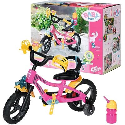 BABY born Zapf Creation Vélo pour Poupée de 43 cm pour les Petites Mains, Jeu Créatif Suscite l'Empathie et Développe les Aptitudes Sociales, pour les Petits de 3 ans et +, Doté d'une Gourde BABY born Zapf Creation Vélo pour Poupée de 43 cm pour les Petites Mains, Jeu Créatif Suscite l'Empathie et Développe les Aptitudes Sociales, pour les Petits de 3 ans et +, Doté d'une Gourde