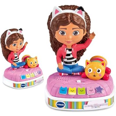 VTech Raconte des histoires lumineuses de Gabby, jouet interactif de histoires avec sons, Cuscigatta utilisable comme lumière de nuit, 4 boutons interactifs, langue italienne, piles incluses, 3-7 ans VTech Raconte des histoires lumineuses de Gabby, jouet interactif de histoires avec sons, Cuscigatta utilisable comme lumière de nuit, 4 boutons interactifs, langue italienne, piles incluses, 3-7 ans