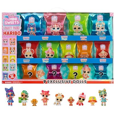 L.O.L. Surprise! LOL Surprise Loves Mini Sweets X HARIBO Party Pack 9 Poupées à Collectionner et + de 45 Surprises Accessoires, Poupées en Édition Limitée et Thème Bonbon Haribo Filles et Garçons de 3 ans et + L.O.L. Surprise! LOL Surprise Loves Mini Sweets X HARIBO Party Pack 9 Poupées à Collectionner et + de 45 Surprises Accessoires, Poupées en Édition Limitée et Thème Bonbon Haribo Filles et Garçons de 3 ans et +