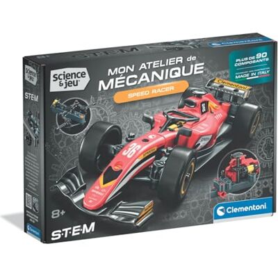 Clementoni Speed Racer 8 Ans – Coffret de Construction mécanique Enfant pour Assembler Un véhicule futuriste, Direction Fonctionnelle, Pistons Mobiles, Jeu Scientifique STEM, Jouet éducatif, Cadeau Clementoni Speed Racer 8 Ans – Coffret de Construction mécanique Enfant pour Assembler Un véhicule futuriste, Direction Fonctionnelle, Pistons Mobiles, Jeu Scientifique STEM, Jouet éducatif, Cadeau