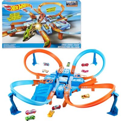 Hot Wheels Intersection Collision, Coffret de Jeu pour Petites Voitures avec Circuits et Pistes, Jouet pour Enfant, DTN42 Hot Wheels Intersection Collision, Coffret de Jeu pour Petites Voitures avec Circuits et Pistes, Jouet pour Enfant, DTN42