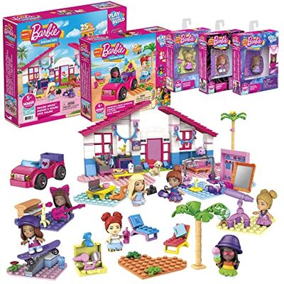 Barbie Mega Construx Pack de 5 Coffrets à Construire Avec 7 Mini-Figurines, Jeu de Briques de Construction, 440 Pièces, Pour enfant Dès 5 Ans, Hbf32 Exclusivité sur Amazon Barbie Mega Construx Pack de 5 Coffrets à Construire Avec 7 Mini-Figurines, Jeu de Briques de Construction, 440 Pièces, Pour enfant Dès 5 Ans, Hbf32 Exclusivité sur Amazon