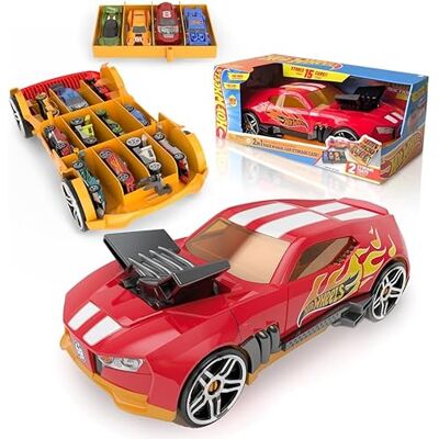 Hot Wheels New Car Storage Race N' Haul Free Wheel Car Storage Case 2 en 1 avec poignée rétractable – Peut stocker jusqu'à 15 voitures (voitures non incluses) Hot Wheels New Car Storage Race N' Haul Free Wheel Car Storage Case 2 en 1 avec poignée rétractable – Peut stocker jusqu'à 15 voitures (voitures non incluses)