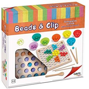 Cayro Beads & Clip Montessori Jeu éducatif en bois Jeu éducatif en bois Réalisez des formes avec des boules colorées Améliore la motricité Apprenez tout en jouant Cayro Beads & Clip Montessori Jeu éducatif en bois Jeu éducatif en bois Réalisez des formes avec des boules colorées Améliore la motricité Apprenez tout en jouant