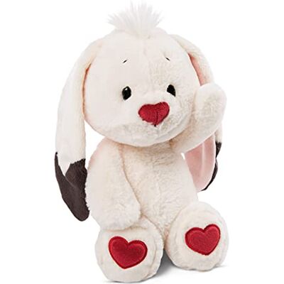 NICI Doudou 25 cm avec motifs de cœur sur la plante des pieds Peluche lapin moelleuse pour filles, garçons et bébés Peluche à câliner, jouer et offrir Doudou doux Blanc/rouge NICI Doudou 25 cm avec motifs de cœur sur la plante des pieds Peluche lapin moelleuse pour filles, garçons et bébés Peluche à câliner, jouer et offrir Doudou doux Blanc/rouge
