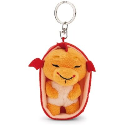 NICI 63172 Sleeping Pets Porte-clés, 8 cm, motif Dragon, dans un panier, Multicolore, Compagnon en peluche pour sac à dos ou sac, porte-clés pour petits et grands NICI 63172 Sleeping Pets Porte-clés, 8 cm, motif Dragon, dans un panier, Multicolore, Compagnon en peluche pour sac à dos ou sac, porte-clés pour petits et grands