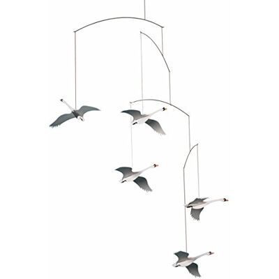 Flensted Mobiles Mobile suspendu scandinave cygne 22" carton haute qualité Flensted Mobiles Mobile suspendu scandinave cygne 22" carton haute qualité