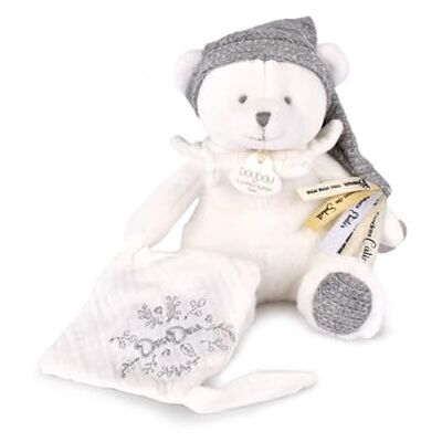 DOUDOU ET COMPAGNIE – PARIS – DOUDOU 25 ANS OURS ARGENT Pantin attache-sucette DOUDOU ET COMPAGNIE – PARIS – DOUDOU 25 ANS OURS ARGENT Pantin attache-sucette
