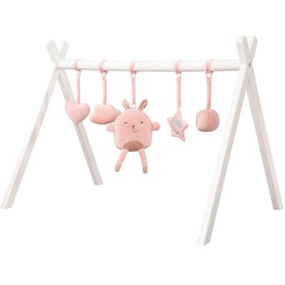 roba Jeu de trapèze incl. set de pendentifs " Style" rose – arche de jeu en bois massif laqué roba Jeu de trapèze incl. set de pendentifs " Style" rose – arche de jeu en bois massif laqué