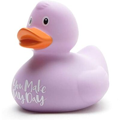 Duckshop Canard de bain « You made my day » Violet Taille L : 8,5 cm Avec porte-clés pour bain Duckshop Canard de bain « You made my day » Violet Taille L : 8,5 cm Avec porte-clés pour bain