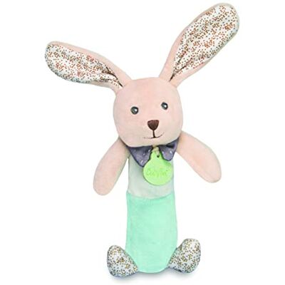 Baby Nat ' Hochet pouet lapin POUPI "nature" BN0601 -Beige Baby Nat ' Hochet pouet lapin POUPI "nature" BN0601 -Beige