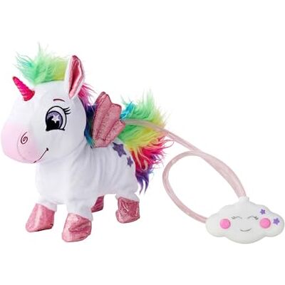 Simba PetZoo Rainbow Unicorn Jouet pour animal de compagnie, avec contrôle par câble LED arc-en-ciel, sons, tourne, bouge la tête et la queue 24 cm, à partir de 3 ans Simba PetZoo Rainbow Unicorn Jouet pour animal de compagnie, avec contrôle par câble LED arc-en-ciel, sons, tourne, bouge la tête et la queue 24 cm, à partir de 3 ans