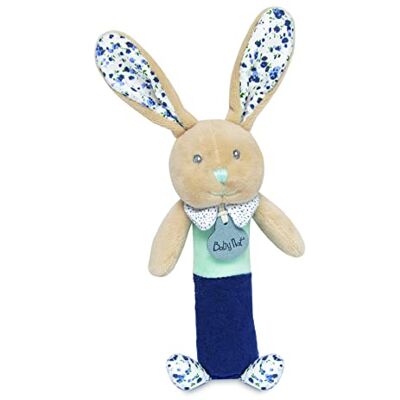 Baby Nat ' Hochet pouet lapin POUPI "marine" BN0605 -Bleu Baby Nat ' Hochet pouet lapin POUPI "marine" BN0605 -Bleu