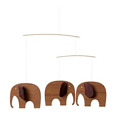 Flensted Mobiles Flensted Baby Elephants 3 Mobile en bois, couleur : marron, dimensions : 24 x 32 cm, 071TU Flensted Mobiles Flensted Baby Elephants 3 Mobile en bois, couleur : marron, dimensions : 24 x 32 cm, 071TU