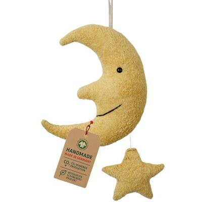 Efie Bio Boîte à Musique Lune avec Étoile Coton Bio (kbA), Made in Germany, Certifié GOTS, Durable, Mélodie Mélodie : Au clair de la lune Efie Bio Boîte à Musique Lune avec Étoile Coton Bio (kbA), Made in Germany, Certifié GOTS, Durable, Mélodie Mélodie : Au clair de la lune