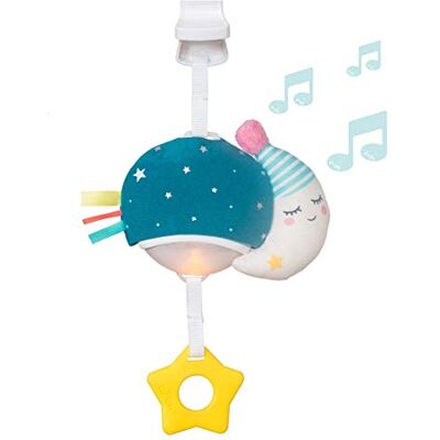 Taf Toys Mini lune musicale, jouet musical et lumières Compagnon de voyage pour parents et bébés, apaise bébé, garde bébé détendu pendant la promenade, pour les nouveau-nés et plus Taf Toys Mini lune musicale, jouet musical et lumières Compagnon de voyage pour parents et bébés, apaise bébé, garde bébé détendu pendant la promenade, pour les nouveau-nés et plus