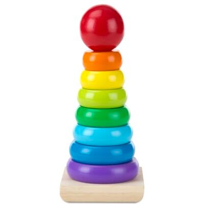 Melissa & Doug Empileur Arc-En-Ciel, Jouets d'éveil/d'activité et de développement et 1er âge en bois Montessori, Motricité, Résolution de problèmes, Cadeau pour enfants de 1 2 3 ans Melissa & Doug Empileur Arc-En-Ciel, Jouets d'éveil/d'activité et de développement et 1er âge en bois Montessori, Motricité, Résolution de problèmes, Cadeau pour enfants de 1 2 3 ans