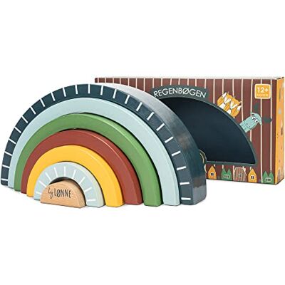 HEJ LØNNE Jouet en bois arc-en-ciel pour bébé pour encourager la motricité, la créativité et la coordination Jouet pour enfants à partir de 1 an Jouet en bois arc-en-ciel pour bébé HEJ LØNNE Jouet en bois arc-en-ciel pour bébé pour encourager la motricité, la créativité et la coordination Jouet pour enfants à partir de 1 an Jouet en bois arc-en-ciel pour bébé