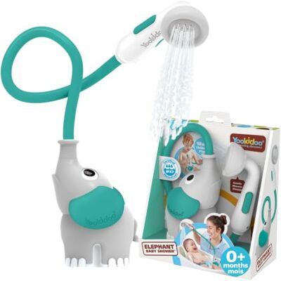 Yookidoo Douchette Bain Éléphant Grise et Verte Jouet Bébé Jeu Bain et Douche Eveil des Sens Tuyau Aspergeur Yookidoo Douchette Bain Éléphant Grise et Verte Jouet Bébé Jeu Bain et Douche Eveil des Sens Tuyau Aspergeur