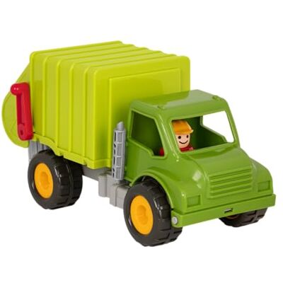Battat BT2512Z Jouet camion poubelle Vert citron Camion classique pour enfant avec pièces mobiles, 2 poubelles, 1 conducteur et roues en caoutchouc respectueuses du sol pour Battat BT2512Z Jouet camion poubelle Vert citron Camion classique pour enfant avec pièces mobiles, 2 poubelles, 1 conducteur et roues en caoutchouc respectueuses du sol pour