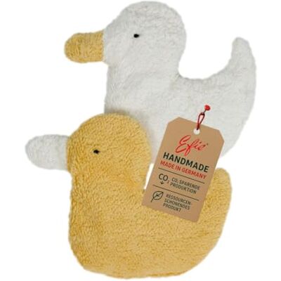 Efie Lot de 2 hochets canard Jouet bio pour bébé en coton (kbA) Jouet de préhension dès la naissance Fabriqué en Allemagne Efie Lot de 2 hochets canard Jouet bio pour bébé en coton (kbA) Jouet de préhension dès la naissance Fabriqué en Allemagne