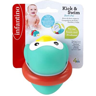 INFANTINO Kick & Swim IN305094 Jouet de bain pour bébé à partir de 4 mois Pingouin Multicolore INFANTINO Kick & Swim IN305094 Jouet de bain pour bébé à partir de 4 mois Pingouin Multicolore
