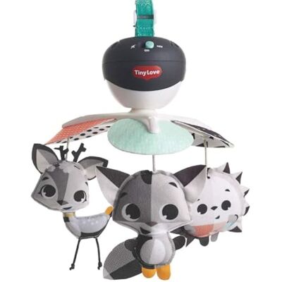 Tiny Love Mobile de Voyage, 3-in-1 Mobile Musical Lit Bébé, 0+ Mois, Mobile Bebe Poussette, Multi-usage avec 3 Connecteurs, 5 Mélodies, 30 Minutes de Musique, Collection Magical Tales (Black & White) Tiny Love Mobile de Voyage, 3-in-1 Mobile Musical Lit Bébé, 0+ Mois, Mobile Bebe Poussette, Multi-usage avec 3 Connecteurs, 5 Mélodies, 30 Minutes de Musique, Collection Magical Tales (Black & White)