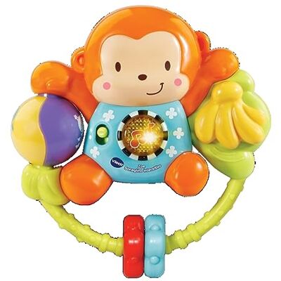 VTech Zoe Hochet interactif pour nouveau-né lumineux de 3 à 36 mois Bouton lumineux, 15 mélodies, 35 phrases, arrêt automatique, langue italienne, piles incluses VTech Zoe Hochet interactif pour nouveau-né lumineux de 3 à 36 mois Bouton lumineux, 15 mélodies, 35 phrases, arrêt automatique, langue italienne, piles incluses