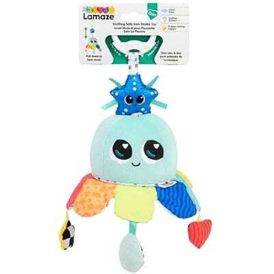 Lamaze Salty Sam Jouet musical apaisant en peluche pour bébé avec sons doux et textures douces, jouet de développement sensoriel avec soutien de la position abdominale, convient dès la naissance Lamaze Salty Sam Jouet musical apaisant en peluche pour bébé avec sons doux et textures douces, jouet de développement sensoriel avec soutien de la position abdominale, convient dès la naissance