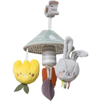 Taf Toys Urban Garden Carrousel pour fauteuil roulant avec sons apaisants avec jouets sensoriels doux à suspendre et clochette, facile à fixer au siège auto ou à la chaise poussée Taf Toys Urban Garden Carrousel pour fauteuil roulant avec sons apaisants avec jouets sensoriels doux à suspendre et clochette, facile à fixer au siège auto ou à la chaise poussée