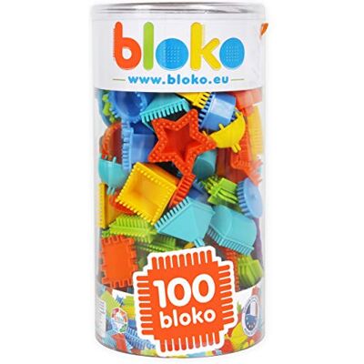 BLOKO – Tube de 100 BIoko – Dès 12 Mois – Fabriqué en Europe – Jouet de Construction 1er âge – 503503 BLOKO – Tube de 100 BIoko – Dès 12 Mois – Fabriqué en Europe – Jouet de Construction 1er âge – 503503