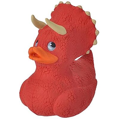 WILD REPUBLIC Rubber Duck Tricératops, Canard en Caoutchouc, Jouet de Bain, Idée Cadeau pour Bébé, Canard en Plastique, Super Cadeau pour Les Enfants et Les Adultes, 10 cm, 4 WILD REPUBLIC Rubber Duck Tricératops, Canard en Caoutchouc, Jouet de Bain, Idée Cadeau pour Bébé, Canard en Plastique, Super Cadeau pour Les Enfants et Les Adultes, 10 cm, 4