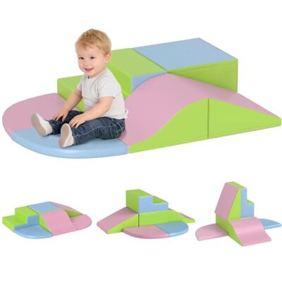 HOMCOM Parcours Motricité Bébé 6PCS avec Module en Mousse EPE Multicolore Housse en Revêtement Synthétique, Blocs de Construction, Jouets Éducatifs Enfants d'Âge Préscolaire HOMCOM Parcours Motricité Bébé 6PCS avec Module en Mousse EPE Multicolore Housse en Revêtement Synthétique, Blocs de Construction, Jouets Éducatifs Enfants d'Âge Préscolaire
