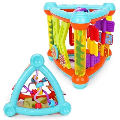 Toyland ® Mon Premier Triangle d'activités Apprentissage et Divertissement sur 5 côtés Jouets pour bébé 6m + Toyland ® Mon Premier Triangle d'activités Apprentissage et Divertissement sur 5 côtés Jouets pour bébé 6m +