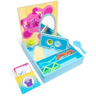 Melissa & Doug Blue’s Clues & You! Ensemble de jeu d’ophtalmologie L’heure des lunettes, Jouet en bois, Jeu d'imitation, Jeu de rôle pour enfants,3+,Cadeau pour garçons et filles de 3 4 5 6 7 ans Melissa & Doug Blue’s Clues & You! Ensemble de jeu d’ophtalmologie L’heure des lunettes, Jouet en bois, Jeu d'imitation, Jeu de rôle pour enfants,3+,Cadeau pour garçons et filles de 3 4 5 6 7 ans
