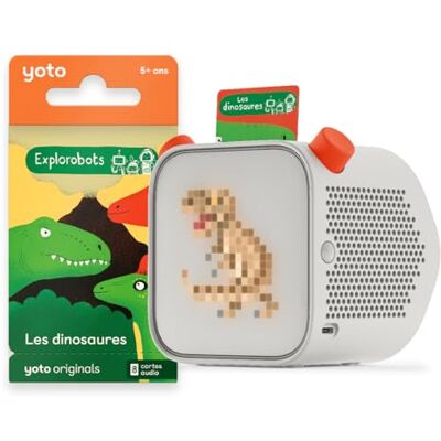 YOTO Joueur (3ème génération) + The Exploroboty: Dinosaures, boîte d'histoires, conteur avec veilleuse, horloge, 8 livres audio français pour enfants, premières histoires 5-10 ans YOTO Joueur (3ème génération) + The Exploroboty: Dinosaures, boîte d'histoires, conteur avec veilleuse, horloge, 8 livres audio français pour enfants, premières histoires 5-10 ans