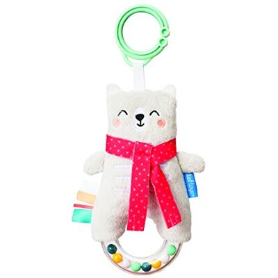 Taf Toys Hochet bébé Paul l'ours Anneau hochet à perles avec rubans Sans BPA Se fixe aux landaus, berceaux et transporteurs avec un anneau flexible Convient dès la naissance Multicolore (TAF12315) Taf Toys Hochet bébé Paul l'ours Anneau hochet à perles avec rubans Sans BPA Se fixe aux landaus, berceaux et transporteurs avec un anneau flexible Convient dès la naissance Multicolore (TAF12315)