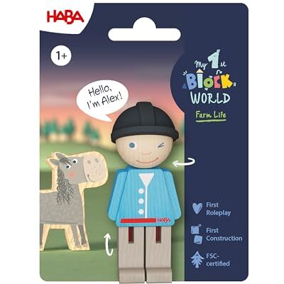 HABA Mon premier monde de construction Amis Cavalier Alex Jouet en bois à partir de 1 an Figurine mobile en bois avec cheval 2013851001 HABA Mon premier monde de construction Amis Cavalier Alex Jouet en bois à partir de 1 an Figurine mobile en bois avec cheval 2013851001
