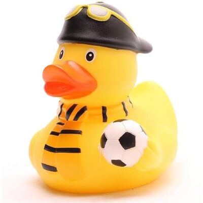 Duckshop I Canard de bain Dortmund Noir/jaune I L 8 cm Duckshop I Canard de bain Dortmund Noir/jaune I L 8 cm