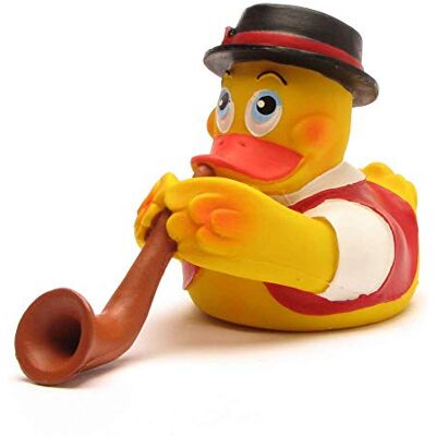 Duckshop Canard de Bain Alphorn Suisse Canard de Plastique L: 14 cm Duckshop Canard de Bain Alphorn Suisse Canard de Plastique L: 14 cm