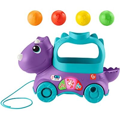 Fisher Price Jouet D’Éveil Tricératops Lance-Balles Avec Effets Sonores Et Lumineux, 3 Niveaux D’Apprentissage Éveil Progressif, Version Française, Jouet Enfant, Dès 12 Mois, HNR56 Fisher Price Jouet D’Éveil Tricératops Lance-Balles Avec Effets Sonores Et Lumineux, 3 Niveaux D’Apprentissage Éveil Progressif, Version Française, Jouet Enfant, Dès 12 Mois, HNR56